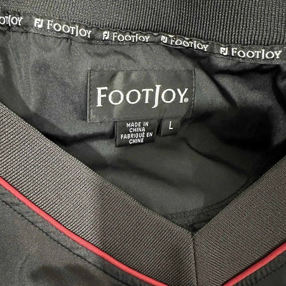 Footjoy Pullover Mens Black‎ Rain Wind Performance Long Sleeve Size Large